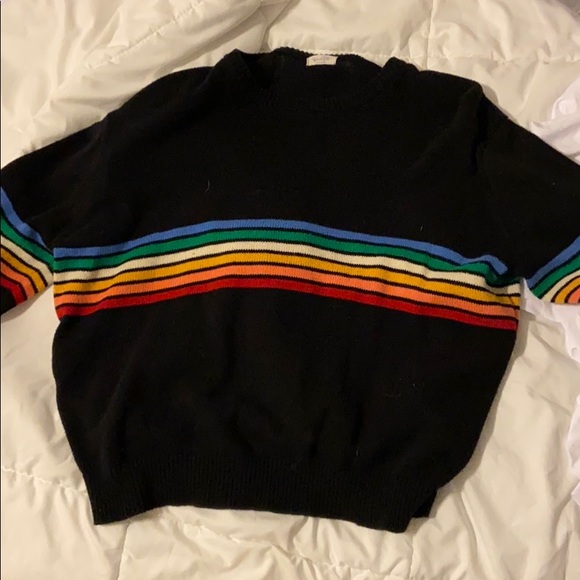 Brandy Melville Sweaters - Brandy Melville long-sleeve  rainbow shirt